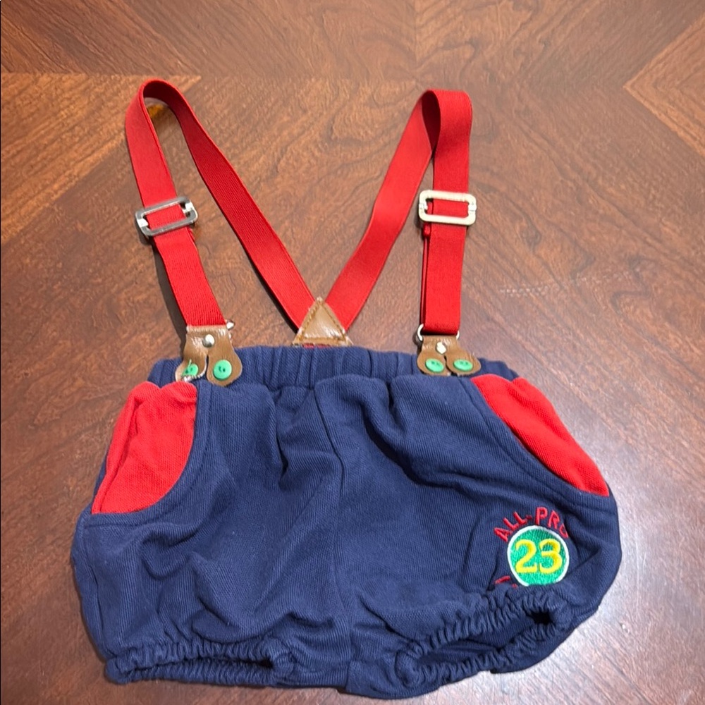 Vintage Kids Navy and Red Bodysuit 0-3 mo